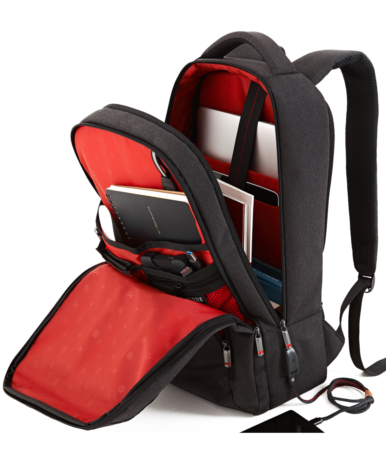 formal backpack compartments