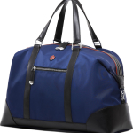 blue duffel bag